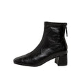 Damen Ankle Boots aus hochwertigem Leder mit modernem Design und bequemen Blockabsatz