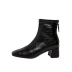 Damen Ankle Boots aus hochwertigem Leder mit modernem Design und bequemen Blockabsatz