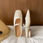 Damen elegante Ballerinas mit modischem Riemchen und atmungsaktiver Perforation R&B