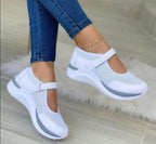 Damen bequeme Mesh-Sneakers mit Klettverschluss R&B