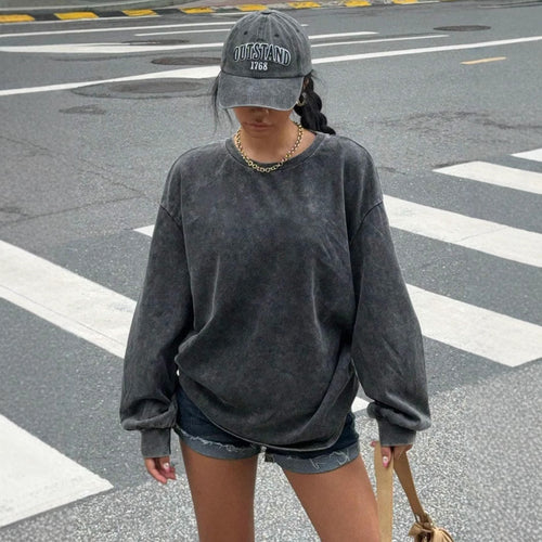 Damen lässiges Sweatshirt mit oversized Schnitt und weichem Material R&B