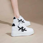 Damen Plattform Sneakers mit atmungsaktivem Obermaterial und stoßdämpfender Sohle R&B