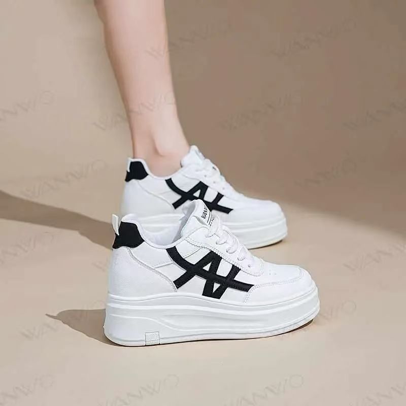 Damen Plattform Sneakers mit atmungsaktivem Obermaterial und stoßdämpfender Sohle R&B