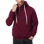 Herren modischer Kapuzenpullover mit Reißverschluss und dekorativen Details R&B