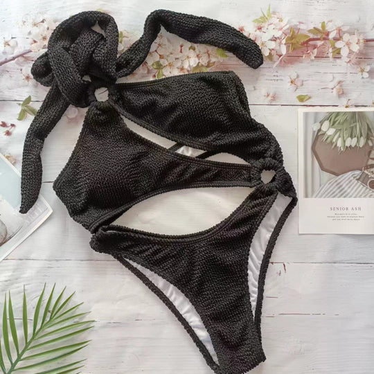 Damen Triangel-Bikini mit aufregendem Cut-Out und elastischem Stoff R&B