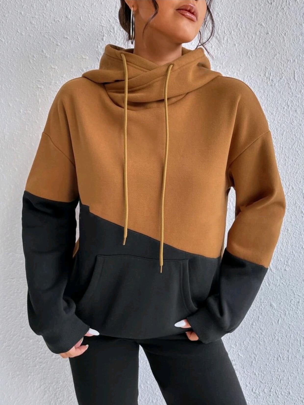 Damen Hoodie mit hochgeschlossenem Kragen R&B