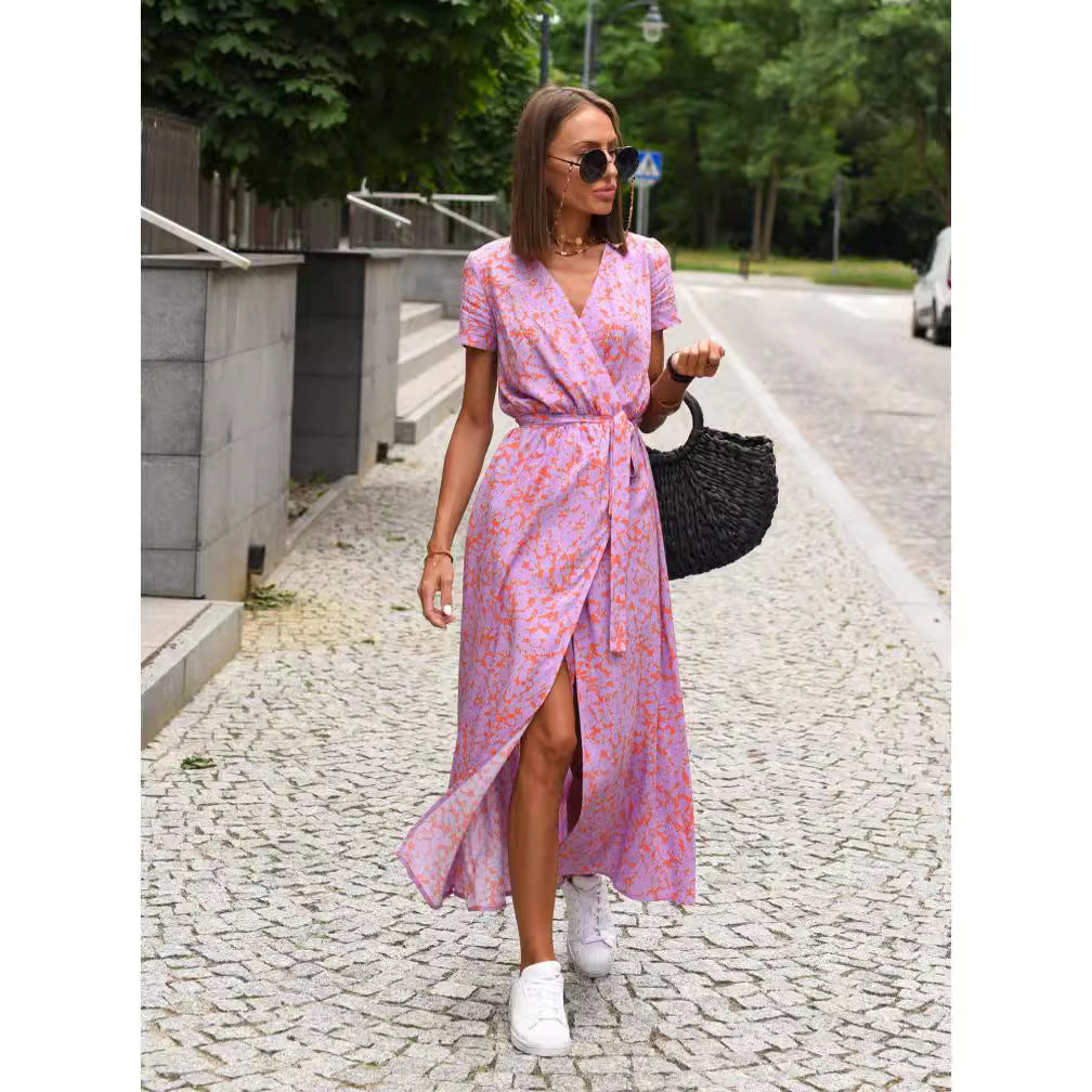 Damen Maxikleid mit floralem Muster R&B
