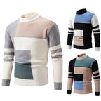 Herren modischer Pullover mit strukturiertem Farbblockdesign R&B