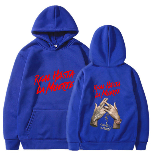 Damen Kapuzensweater mit auffälligem Schriftzug in urbanem Stil R&B
