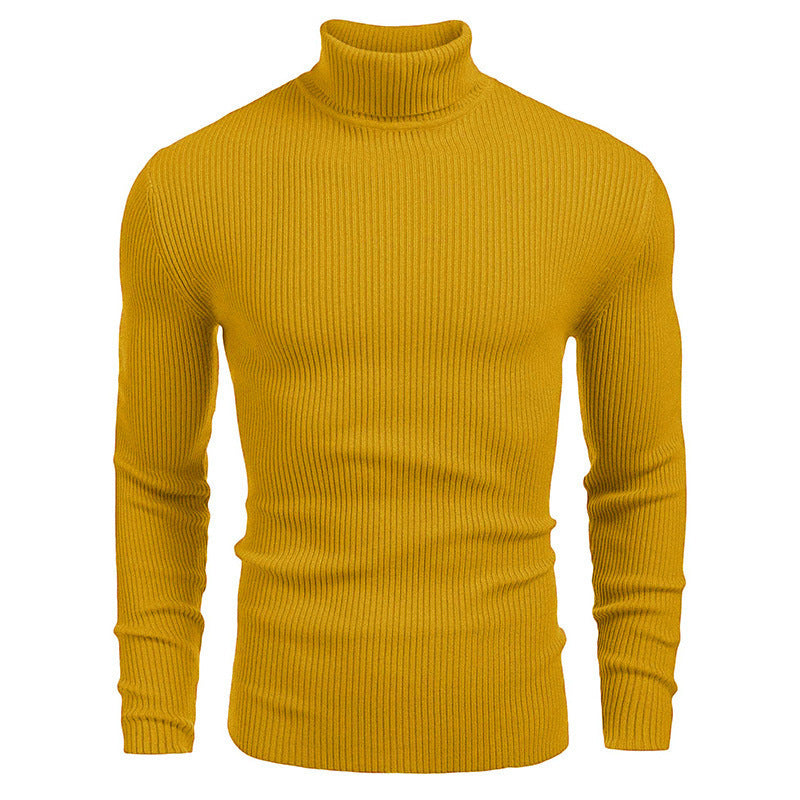 Herren eleganter Rollkragenpullover aus ribbed Strick R&B
