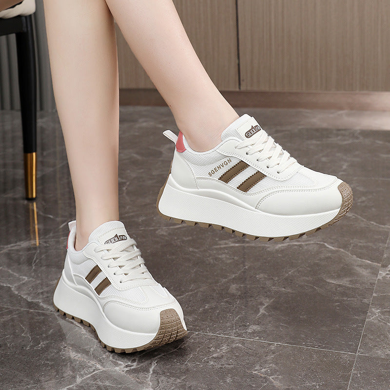 Damen Plateau Sneakers mit stilvollem Design und dämpfender Laufsohle R&B