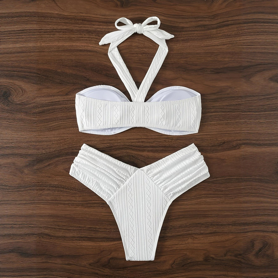Damen Bandeau-Bikini mit innovativem Wickel-Design und figurschmeichelndem Schnitt R&B