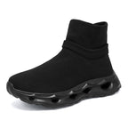 Damen Sportliche High-Top Sneaker mit elastischem Schaft und atmungsaktiver Sohle