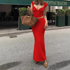 Damen Maxikleid mit elegantem Wickeldetail R&B