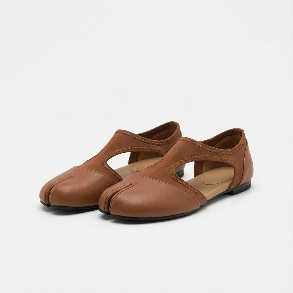 Damen Elegante und trendige Halbschuhe mit einzigartigem Zehen-Design R&B