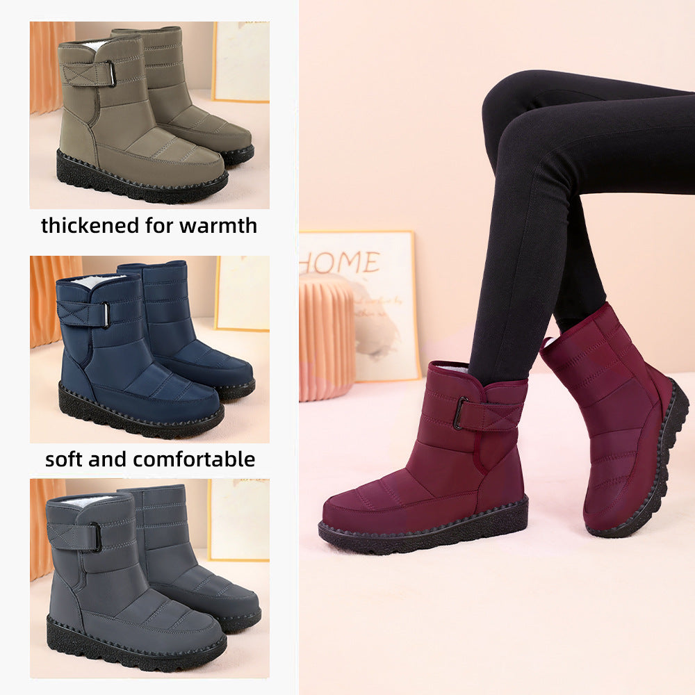 Damen Warm gefütterte Winterstiefel mit verstellbarem Riemen R&B