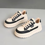 Damen modische Plateau Sneakers mit robusten Kontrasteinsätzen und komfortabler Dämpfung R&B