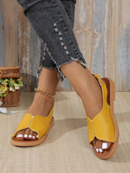 Damen Komfortable Sandalen im offenen Design mit geflochtenem Absatz R&B