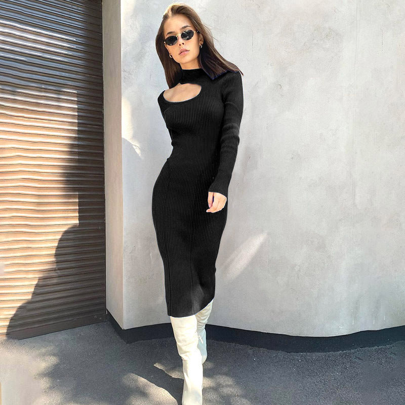 Damen Figurumspielendes Maxikleid mit schulterfreier Raffung R&B