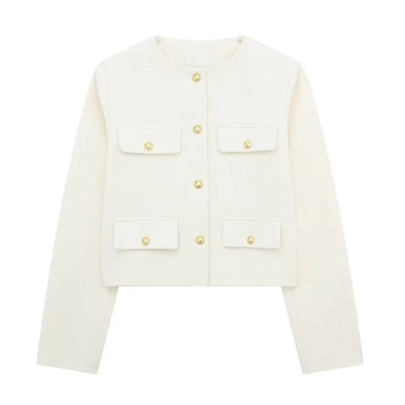 R&B | Langarmjacke Vintage Knopfverschluss
