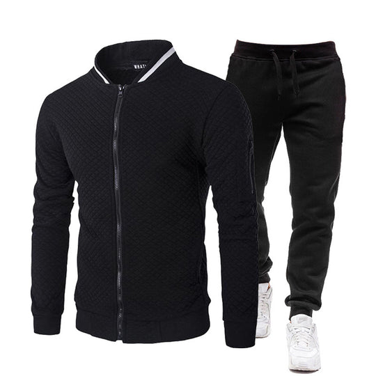 Herren modische Trainingsjacke mit Stehkragen und Sporthose R&B