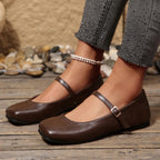 Damen Ballerina-Schuhe mit mittelhohem Komfort und verstellbarem Riemen R&B