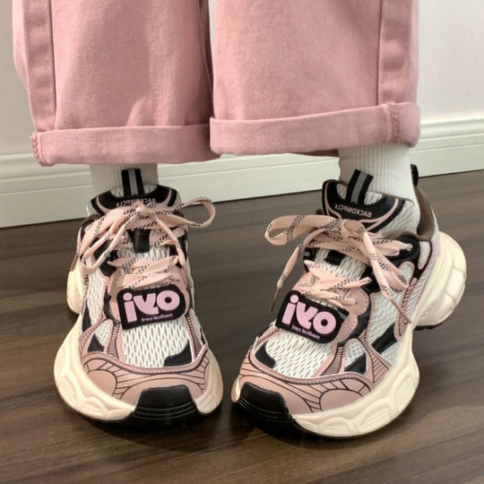 Damen Atmungsaktive Lauf Sneakers mit gepolsterter Sohle und trendigem Design R&B