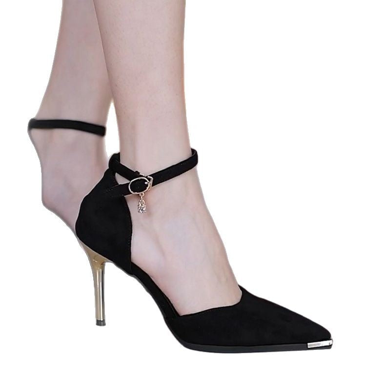 Damen elegante Stiletto-Pumps mit modischem Riemen R&B