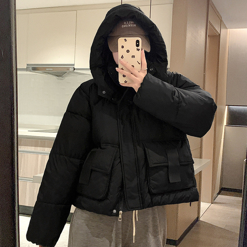 Damen Kurze isolierte Pufferjacke mit praktischen Taschen R&B