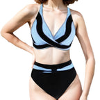 Damen Bikini-Set mit modernem Wickeldesign und figurbetonendem Schnitt R&B