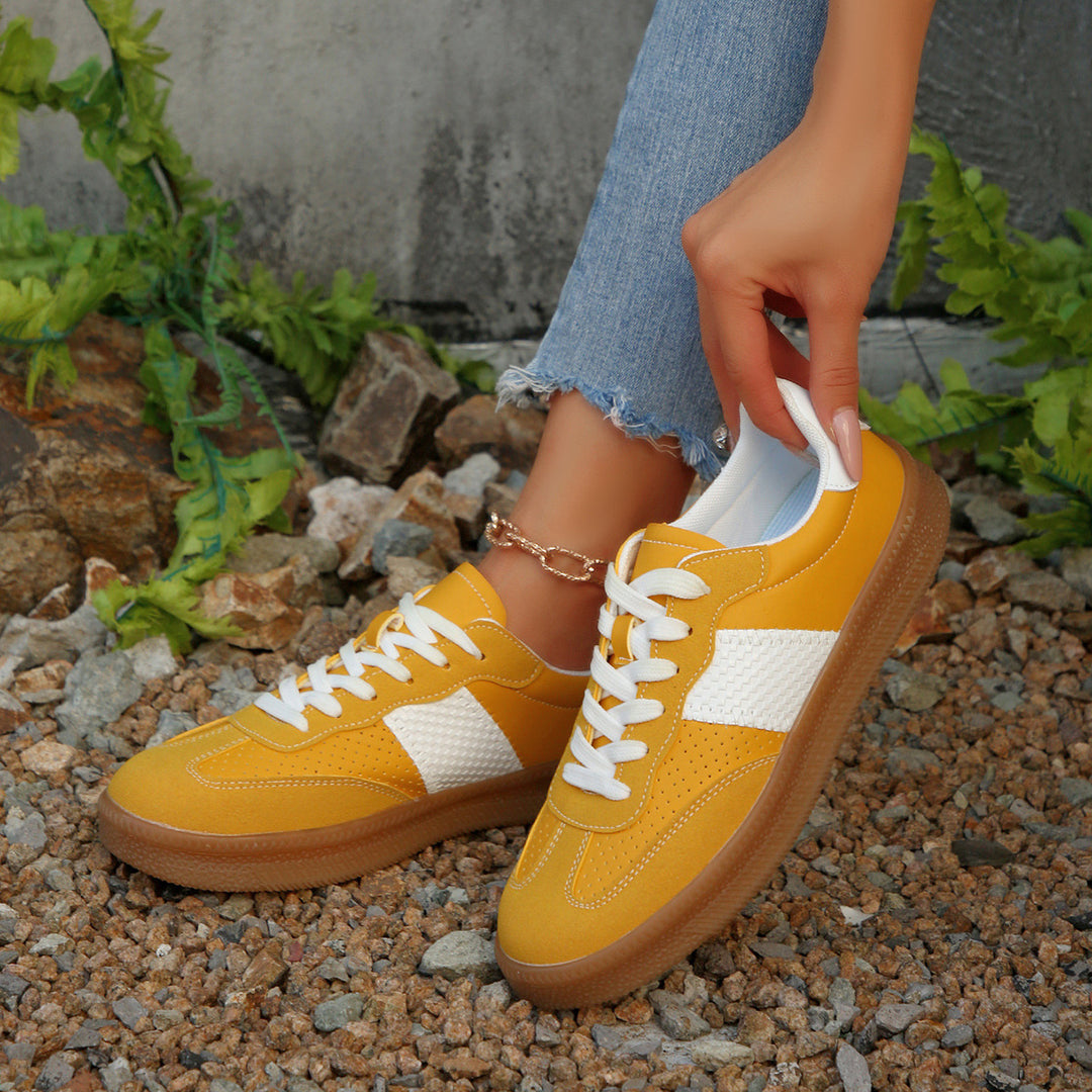 Damen modische Sneakers mit atmungsaktiver Oberflächenstruktur und rutschfester Sohle R&B