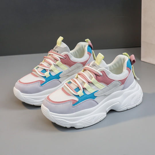 Damen Chunky Sneakers mit atmungsaktivem Mesh-Obermaterial und komfortabler Dämpfung R&B