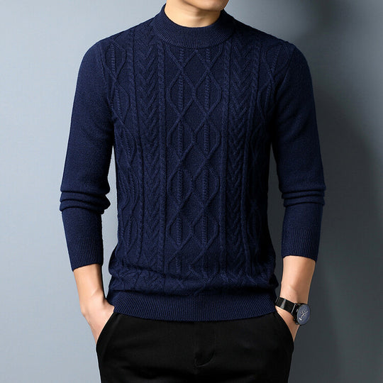 Herren Strickpullover mit strukturiertem Zopfmuster R&B