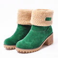 Damen warme Winterstiefel mit kuscheligem Kunstfellrand und robuster Profilsohle R&B