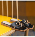 Damen Elegante Slipper mit modischem Kettendetail und bequemem Fußbett R&B