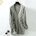 Damen Strickjacke mit einem stilvollen Flechtmuster