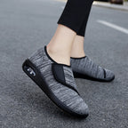 Damen Komfortable Slip-On Sneakers mit elastischem Klettverschluss R&B