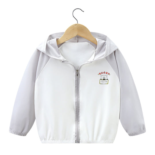 Unisex nan leichte Kapuzenjacke für Kleinkinder mit Reißverschluss und elastischen Bündchen R&B