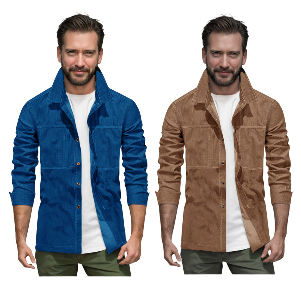 Herren lässige Utility-Jacke mit praktischen Taschen und stylischem Schnitt R&B