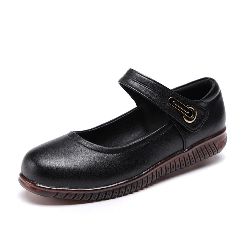 Damen Mary Jane Ballerinas mit elastischem Riemen und bequemem Fußbett R&B