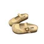 Damen Mules mit modischem Riemchen und komfortablem Fußbett EB