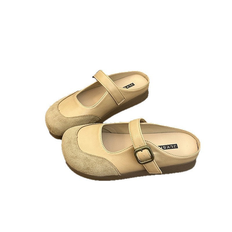 Damen Mules mit modischem Riemchen und komfortablem Fußbett EB