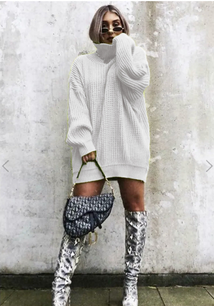 Damen Oversized Strickpullover im modernen Waffelmuster R&B