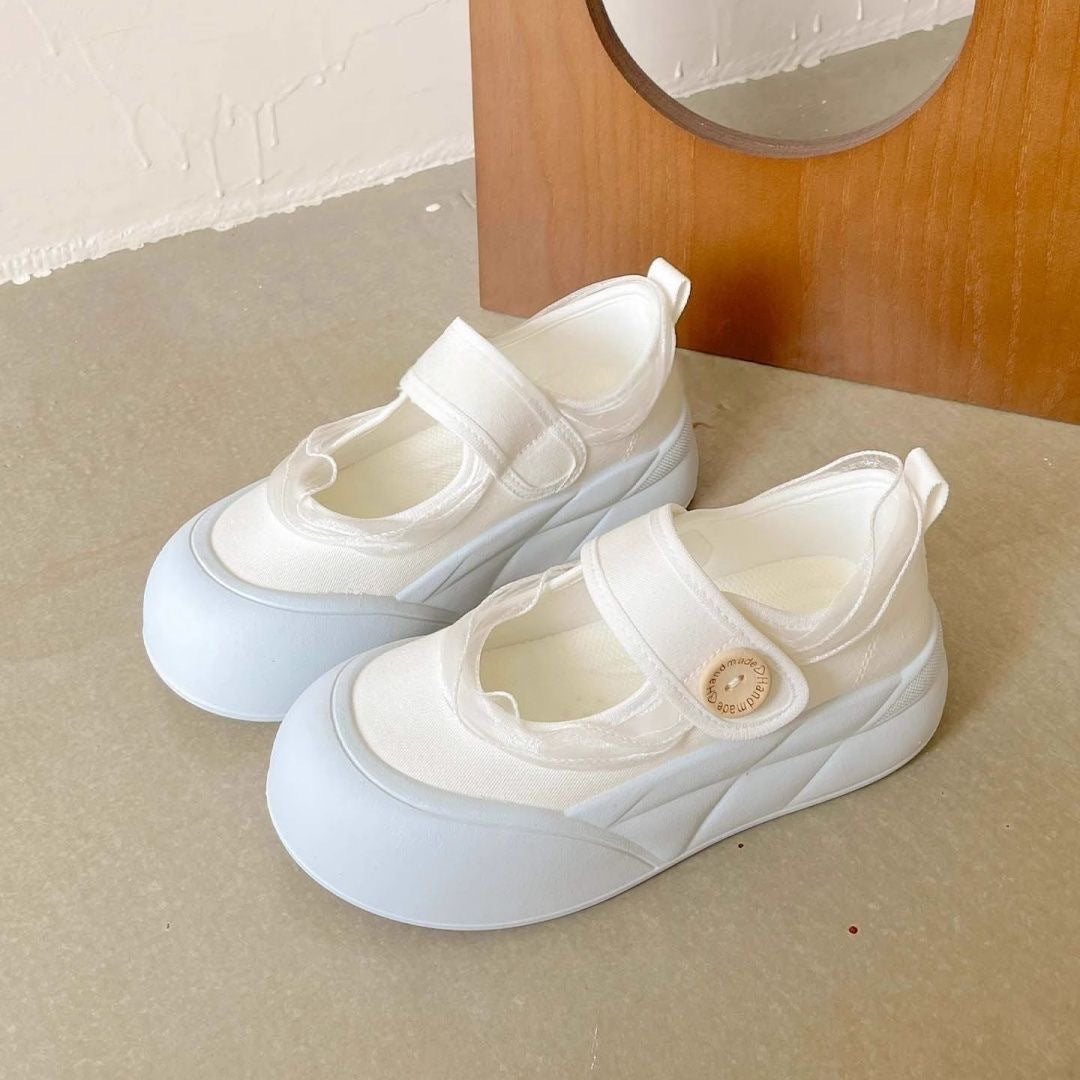 Damen bequeme Sneaker mit verstellbarem Klettverschluss und elastischem Obermaterial R&B