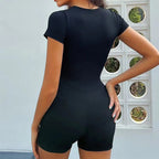 Damen Kurzarm Jumpsuit R&B