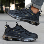 Herren nan futuristischer leistungsorientierter Lifestyle-Sneaker mit durchgehender Luftkammersohle und thermogeformten Kunststoffapplikationen R&B
