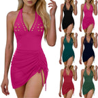 Damen Einteiler-Badeanzug mit modischem Cut-Out und Rüschendetail R&B
