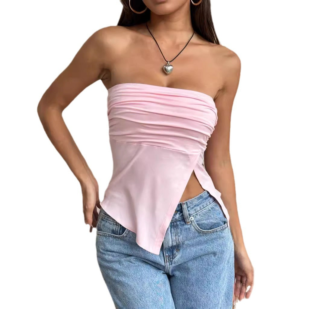 Damen Wickeloberteil mit raffiniertem Rüschendesign R&B