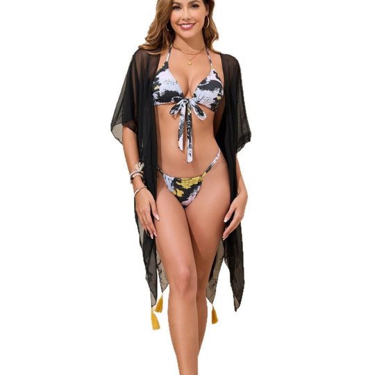 Damen Bikiniset mit luftiger Kimono-Überbluse R&B