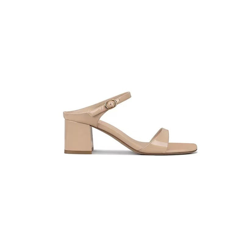 Damen Slingback Sandaletten mit blockierendem Absatz R&B